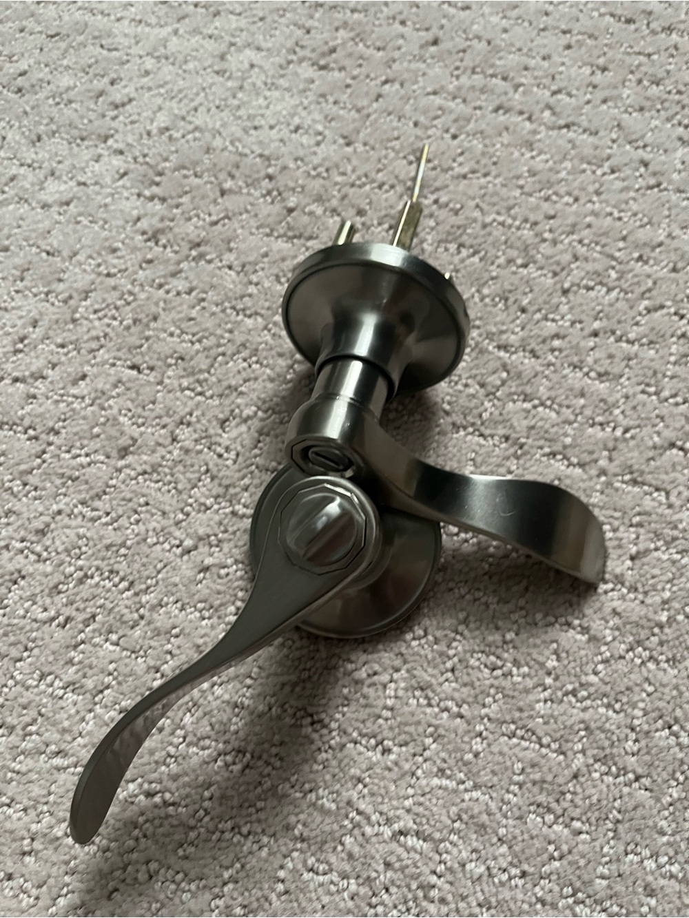 Modern Satin Nickel Door Lever Set